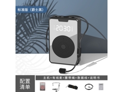 Amplificador de voz Bluetooth sem fio Slowmoose com alto-falante e microfone para guias turísticos, preto