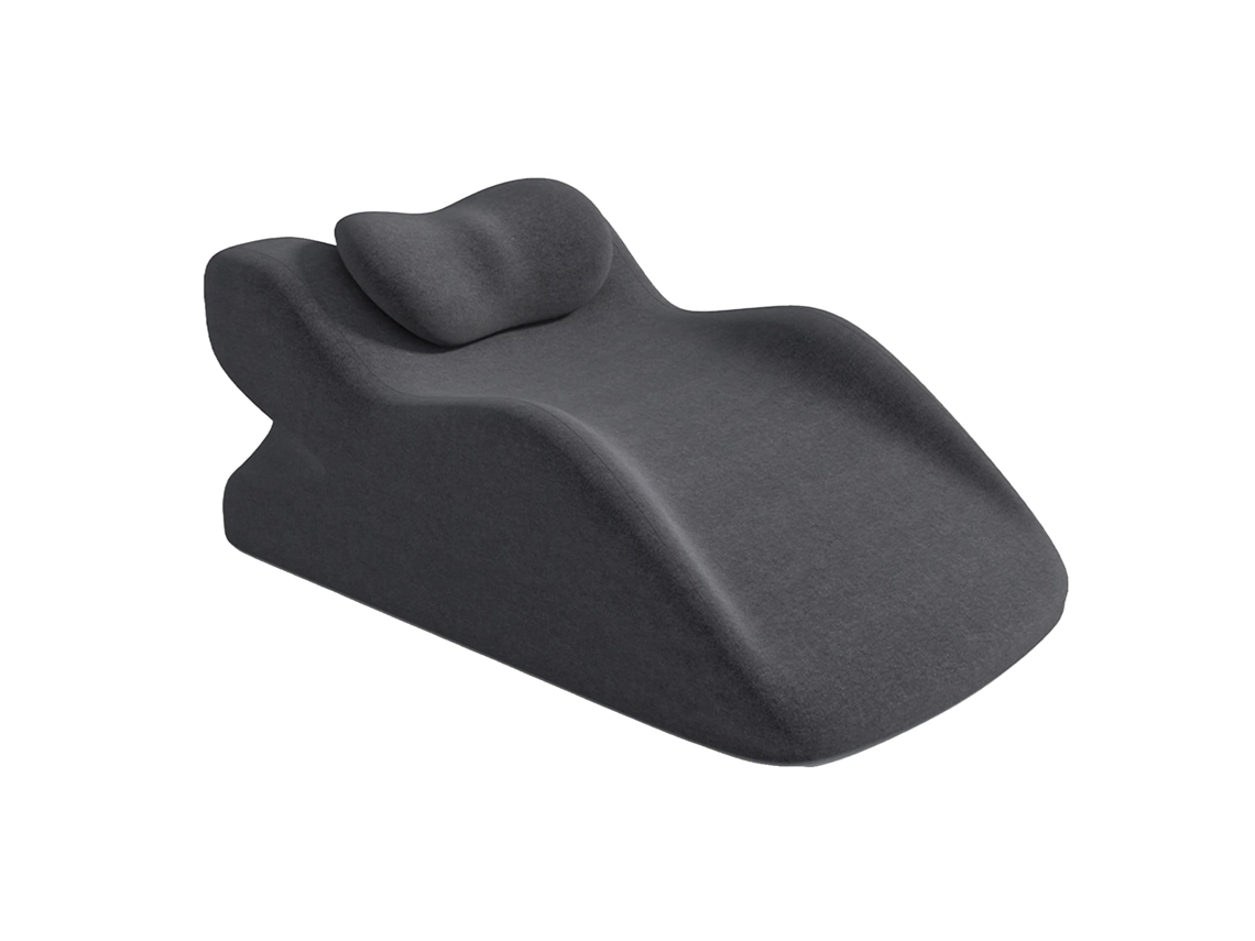 Almofada Em W, Design Ergonômico, Suporte Multiuso, Preto