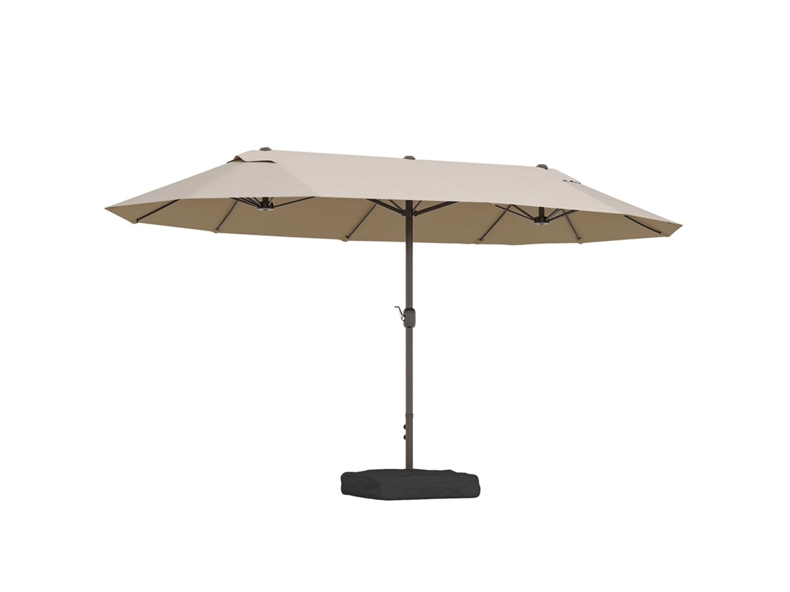 Guarda sol Retangular CHEZMOI, 4,6x2,7x2,4 m, tecido poliéster 180 G/m², cáqui
