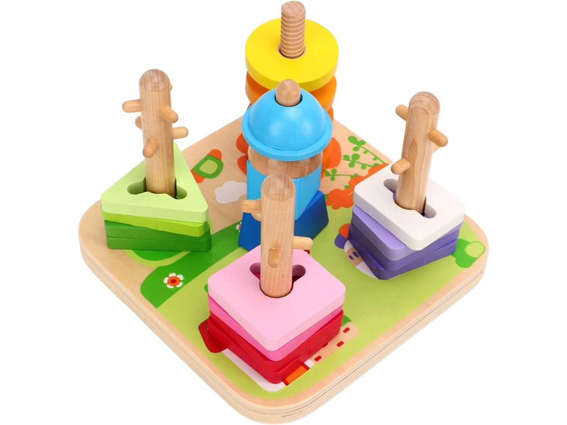 Brinquedo De Empilhar Para Crianças Pequenas, Blocos Construção