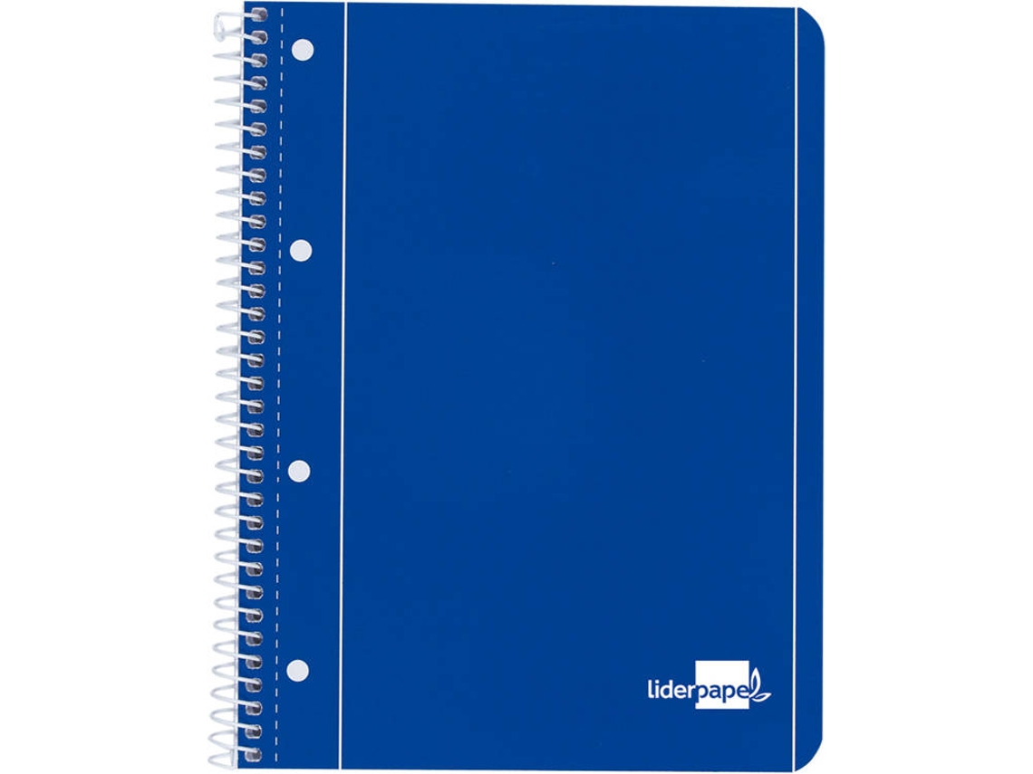 Caderno Espiral LIDERPAPEL Capa Az 80F A4 Quadriculado