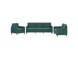 Sofa Set, Sofa Sets Vidaxl Verde Veludo (n/a)