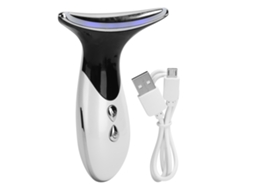 Massageador de Pescoço com Ions 4 Marchas Aquecimento 45°C Recarga Usb Rejuvenescimento de Pele | S/MARCA