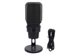 Microfone de Jogo EOOCOO (para Vídeos de Podcast com Função de Mudo Rápido)