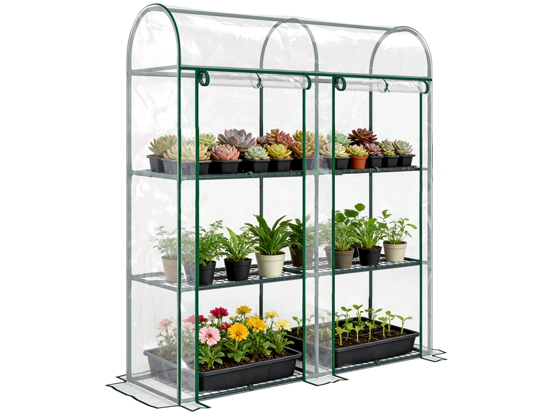 Estufa de Jardim com Prateleiras 3 Níveis BTFORUS