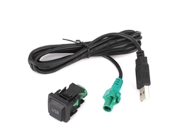 Cabo Usb, Adaptador Usb Estéreo Com Botão De Conexão Universal Dc 12v Para Rádio Cd Player, Abs, Para Automóvel