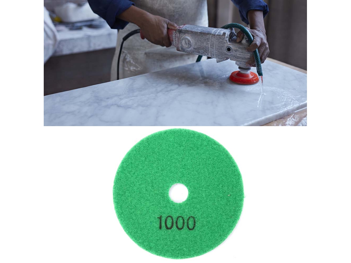 Disco De Polimento De Diamante De 4 Polegadas Para Granito E Mármore - Ferramenta De Polimento Úmido (1000)