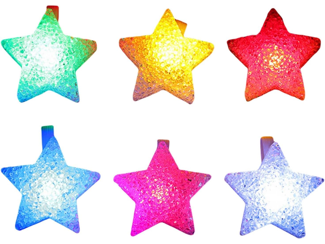 Coleção De Pulseiras Led Brilhantes Iluminadas Para Festas E Shows Acessórios Com Estrelas