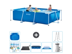 Intex Piscina Com Estrutura Retangular - 300x200x75 Cm - 8-peças S20048