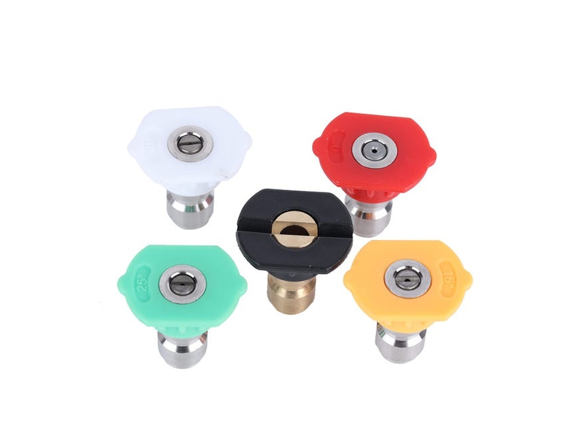 Conjunto de 5 conectores rápidos em aço inoxidável, furo de 1,2 mm, acessórios versáteis para máquinas de lavar roupa domésticas de alta pressão.