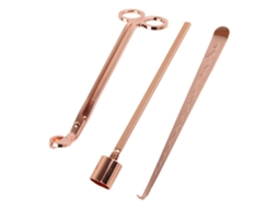 Conjunto De Acessórios Para Velas Laxiscreed Em Aço Inox Com Acabamento Ouro Rosa
