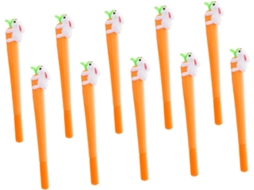 Exceart Conjunto De 10 Canetas Gel Em Formato Cenoura, Fofas E Coelho