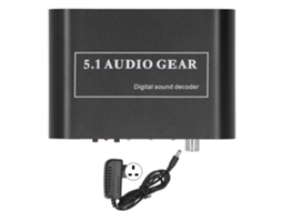 Conversor Decodificador de Áudio Digital Usb Dts Ac3 6ch Lpcm para Saída Analógica 5.1 CHABERLU