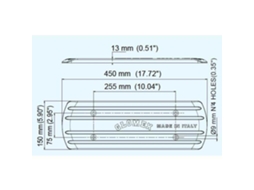 Glomex Ra207 Placa de Aterramento Retangular