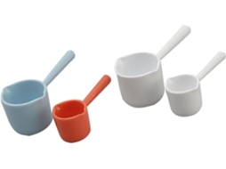 Colher De Café Mini Multifuncional Retrô, 4 Peças, Plástico
