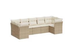 Garden Sofa Set, Garden Sofa Sets Vidaxl Bege Rattan / Vime (n/a)