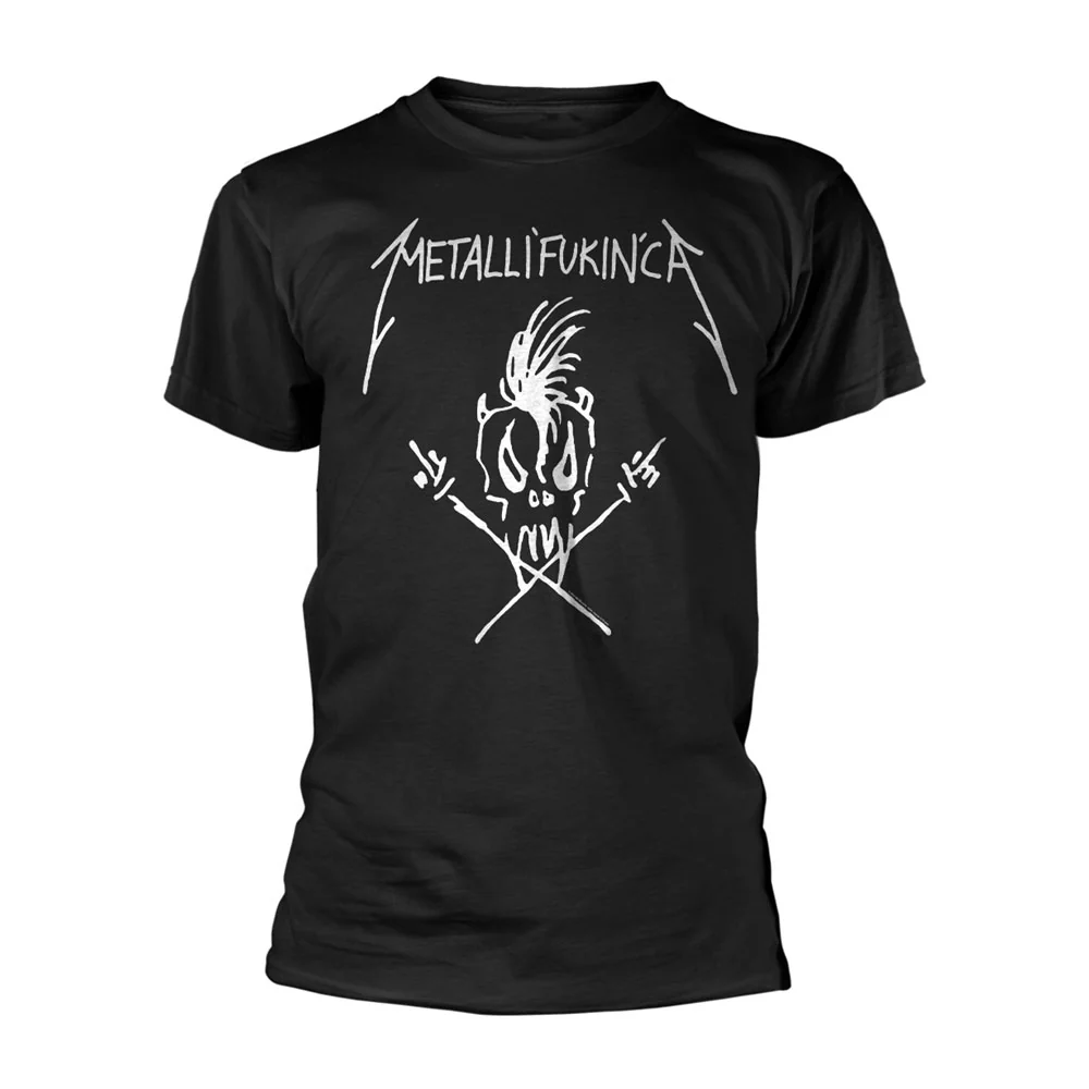 Rockinstone Unisex Metallica Metallifukinca T-shirt Classic-l