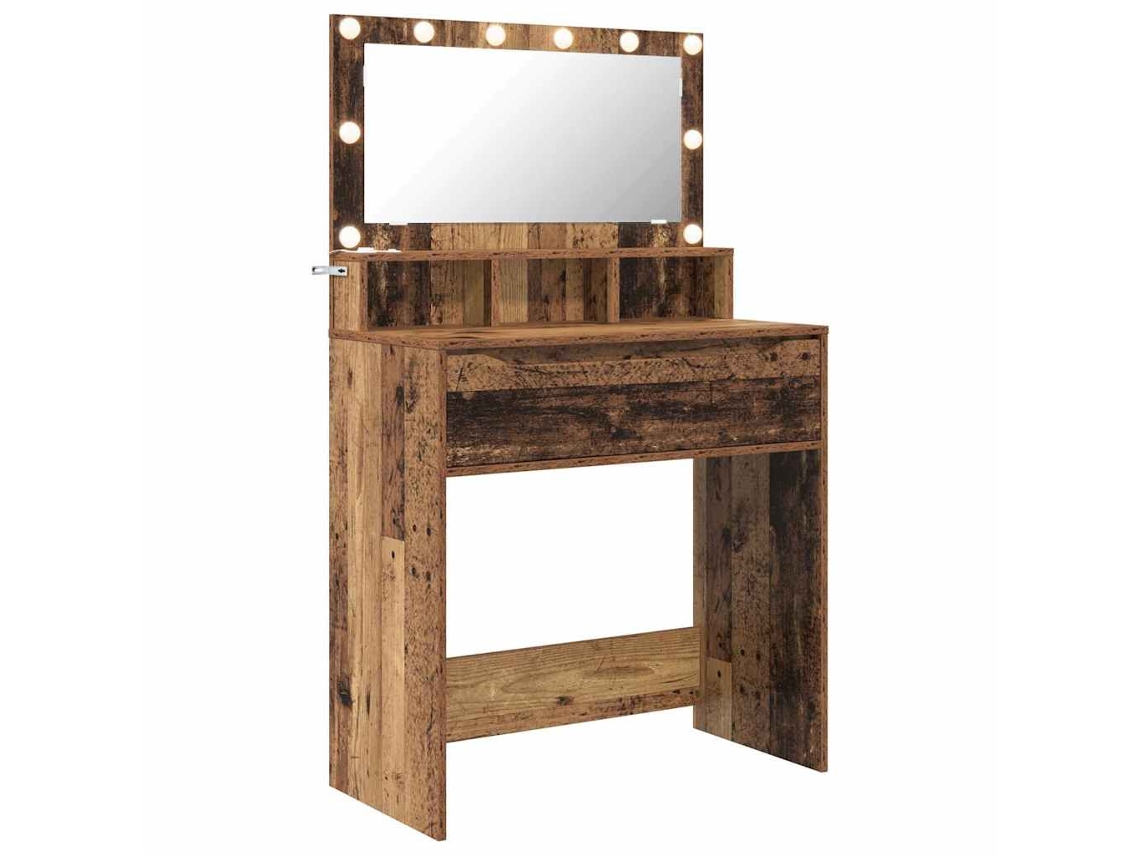 Conjunto de Mesas de Maquiagem para Quarto com Gaveta Madeira Antiga MAISON EXCLUSIVE