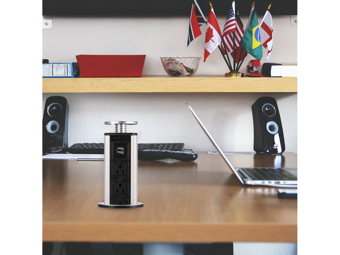 Laxiscreed Tomada De Mesa Usb Embutida Com Certificação Ul E Várias Portas
