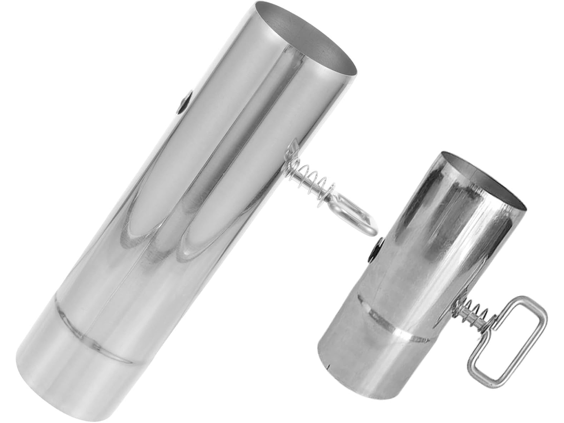 Conjunto De 2-tubos Chaminé Para Fogão Camping Com Regulador 4, 7-polegadas