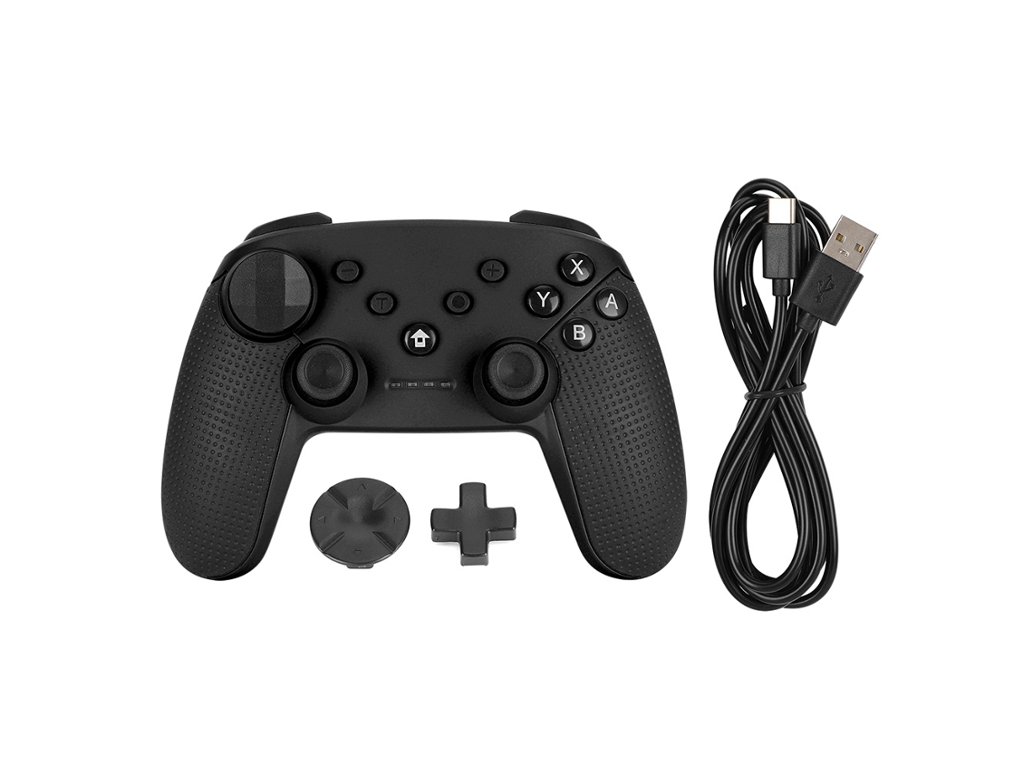 Controle De Console De Jogo Sem Fio Bluetooth De 6 Eixos Com Vibração Para Switch Sem Função Nfc Preto Slowmoose