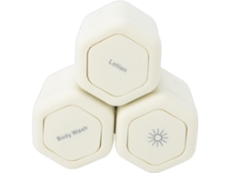 Conjunto de 3 Potes Magnéticos Hexagonais para Viagem com Tampas para Cosméticos, 40ml SFUSHOS
