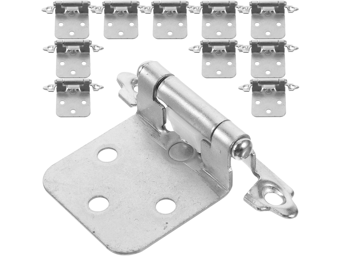 Conjunto De 16 Dobradiças Armário Com Fechamento Suave Em Níquel Escovado, 1, 4mm De Espessura, Com Amortecedor De Mola
