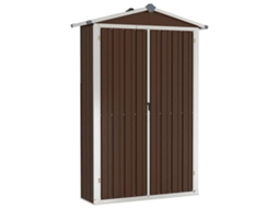 Abrigo VIDAXL Marrom Aço (116x45x175 cm)