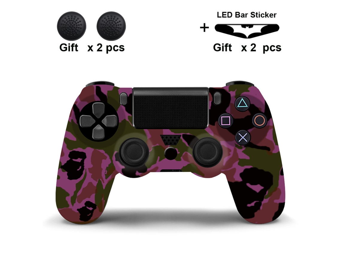 Capa Comando Para Ps4, Protetor De Alça De Silicone Antiderrapante Com Tampa De Proteção Para Polegar Cuich