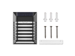 Luz Solar Para Cerca De Jardim, À Prova Dágua, Para Proprietários, 12 X 9 Cm, Preta, 1 Conjunto Olysi Shop