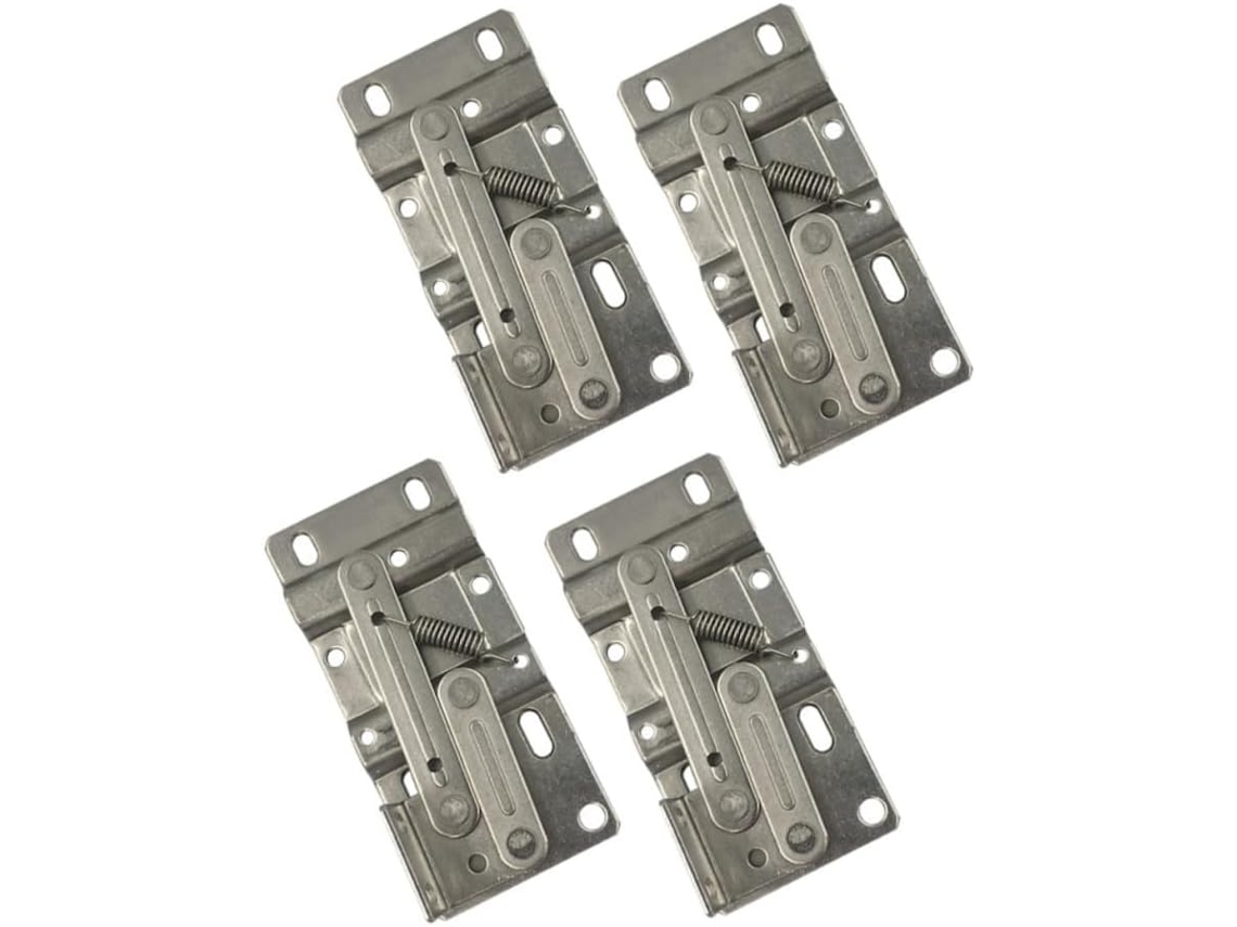2 Pares De Dobradiças Ferro Para Armários Com Suporte Aba Rebatível E Função Carga Cozinha