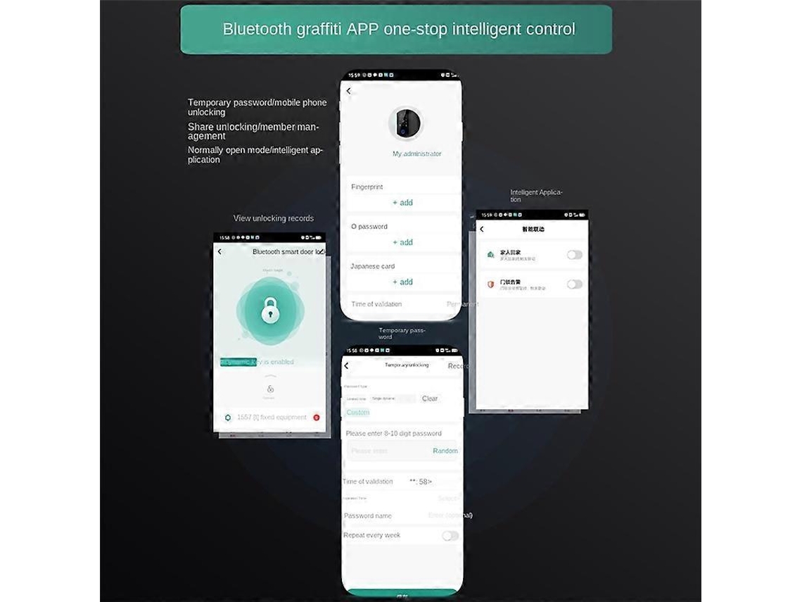Fechadura Inteligente À Prova D'água Tuya Com Wi-fi E Leitor De Impressões Digitais Para Portas Vidro.