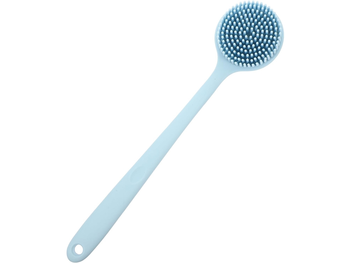 Lurelia Acessório De Duche Com Escova De Silicone Para Banho, Cabo Longo, Portátil E Cor Azul