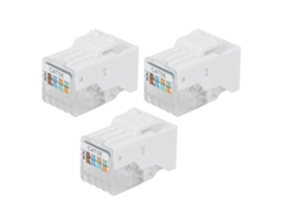 Módulo Conector RJ45 Cat5e Sem Ferramenta 3pcs