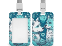 Suporte para mesa Crachá com alfinete, em formato de gato e cachorrinho de pelúcia, com cordão, ideal para mesas.