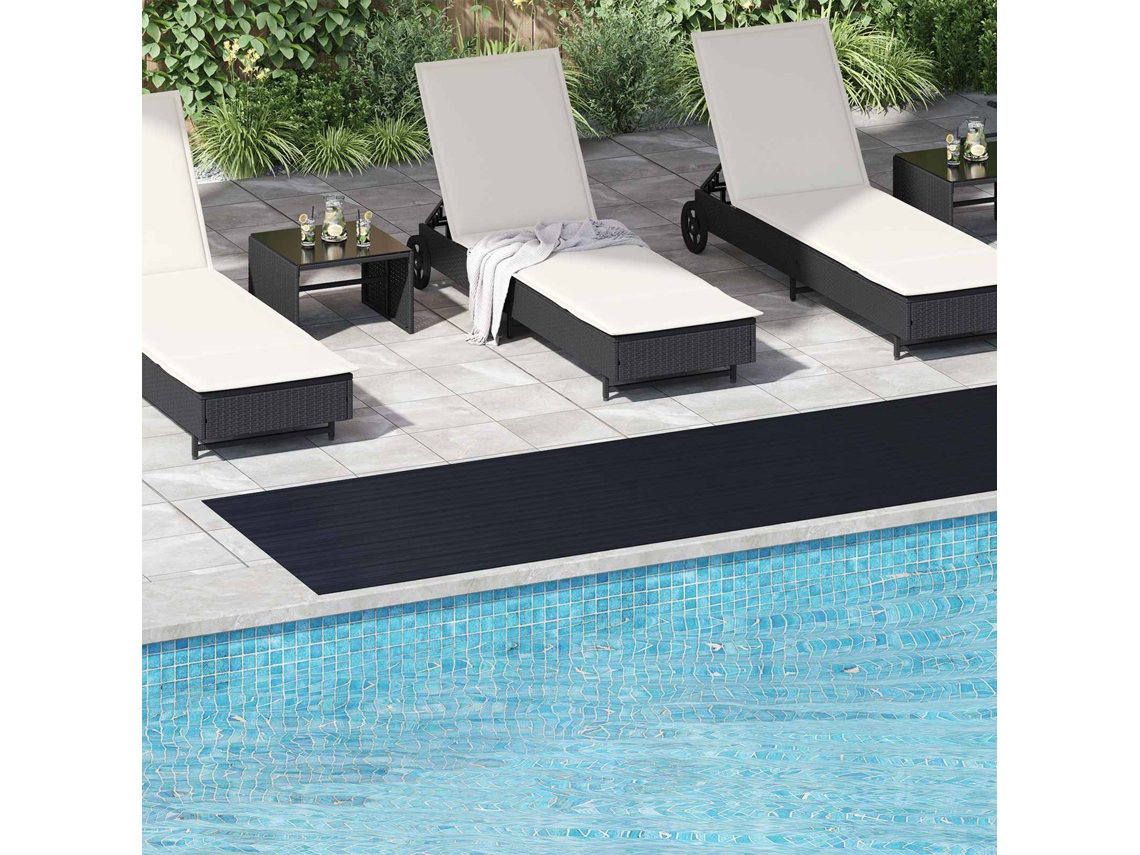 Vidaxl Tapete De Piso Preto 1 X 5 M Borracha