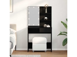 Vidaxl Mesa De Vestir Carvalho Preto 74,5 X 40 X 141 Cm