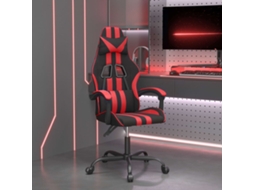 Vidaxl Cadeira De Gaming Couro Artificial Preto E Vermelho