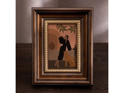 Quadro Para Mesa De Café, Marrom, 7", 12,7 * 17,8cm De Diâmetro (sem Foto)