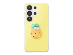 Capa Para Galaxy S26 Ultra Com Motivo Abacaxi Em Relevo 3d E Borda Elevada