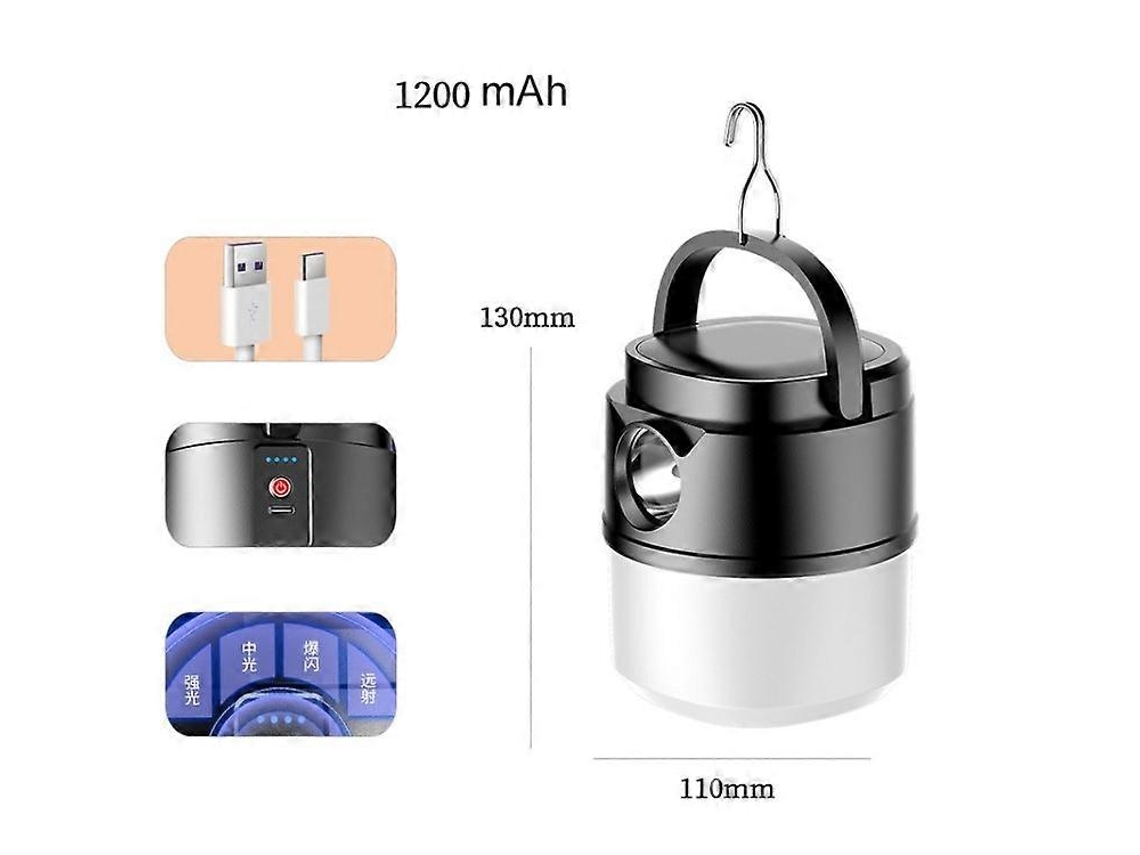 Lanterna De Acampamento Ao Ar Livre, Luz De Emergência Para Barraca, Caminhada, Pesca, Luz Noturna Olysi Shop