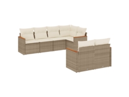 Garden Sofa Set, Garden Sofa Sets Vidaxl Bege Rattan / Vime (n/a)