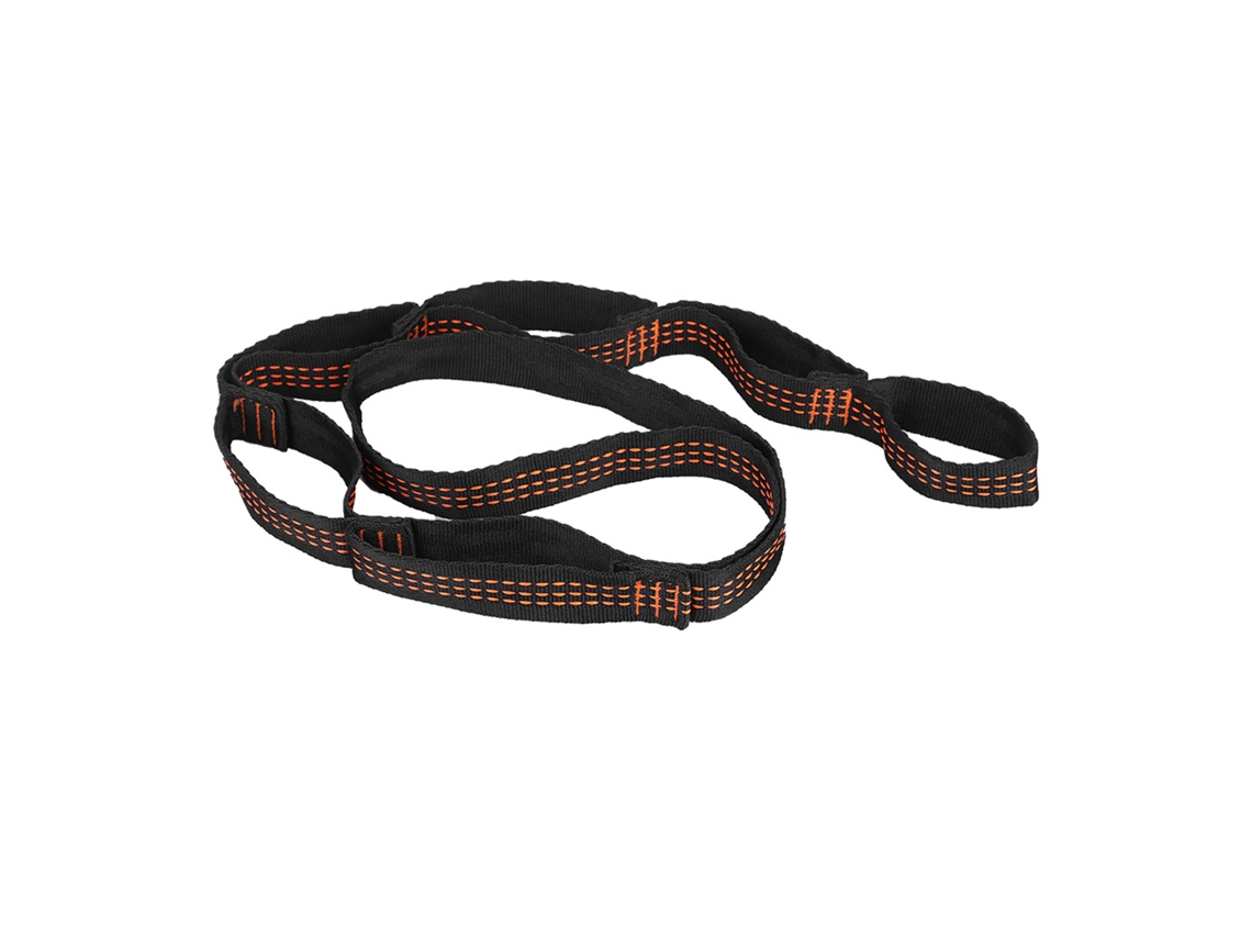 Corda extensível para rede de yoga aérea, camping, 1m, 6 laços, laranja | S/MARCA