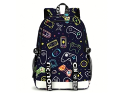 Mochila De Estudante Panoona Consola Jogos Estampa 3d Completa 17 Pol Estilo 10