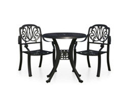 Bistro Set, Bistro Sets Vidaxl Preto Alumínio (n/a)