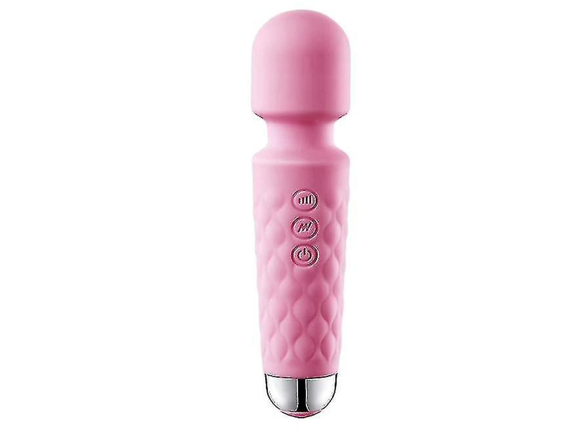 Poderoso Bastão De Massagem 8 Velocidades 20 Modos De Vibração Usb Recarregável Mini Silencioso À Prova Dágua (rosa)