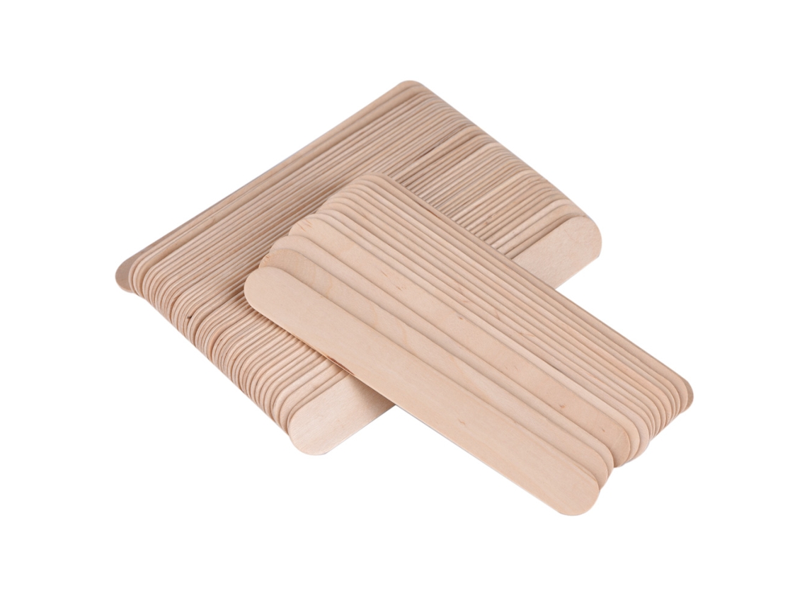 2026 100 Piezas/saco Palitos de Cera Espátula Aplicadora Palitos de Madeira Descartáveis Depressor de Língua Médico