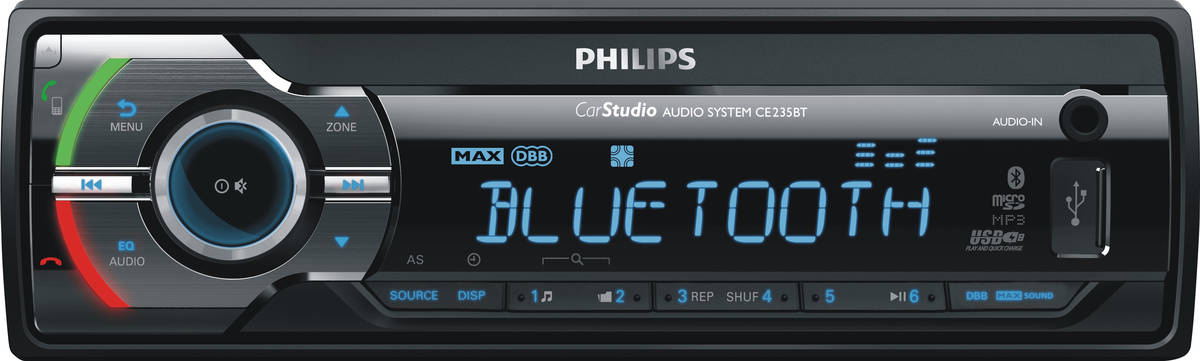 Autorrádio PHILIPS CE235 BT (Bluetooth Mãos Livres - 1 USB - 50 x4W)