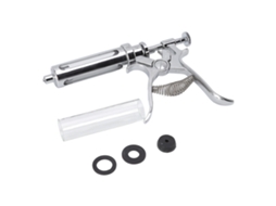 Injetor de Aço Inox 30ml com 5 Níveis de Dosagem Contínua para Gado