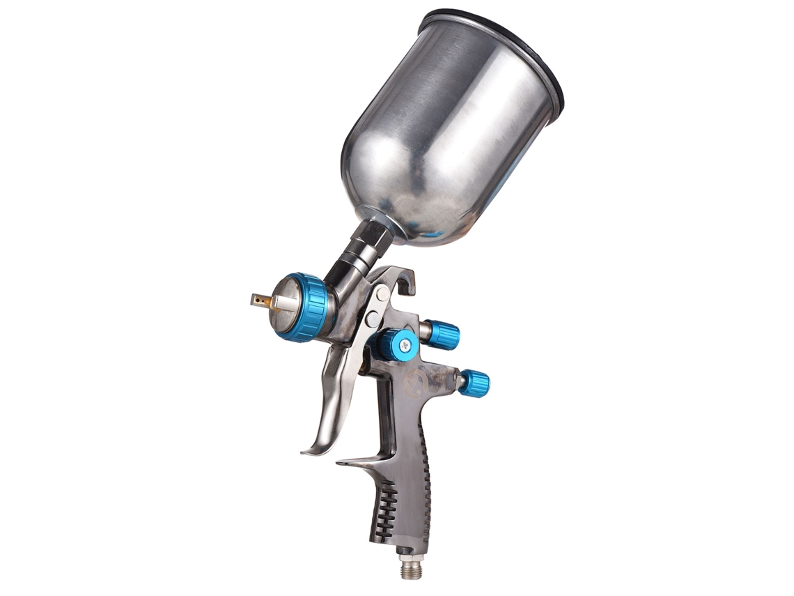 Pistola De Pintura Lvlp Com Copo 600ml Boquilla 1.4mm Para Carro Móveis Parede
